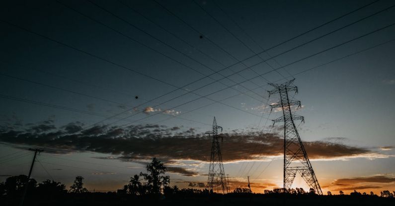 Power Cable - Silhouette of Electric Posts