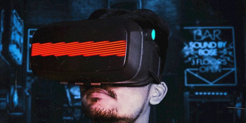 VR Headset - Man Wearing Vr Goggles