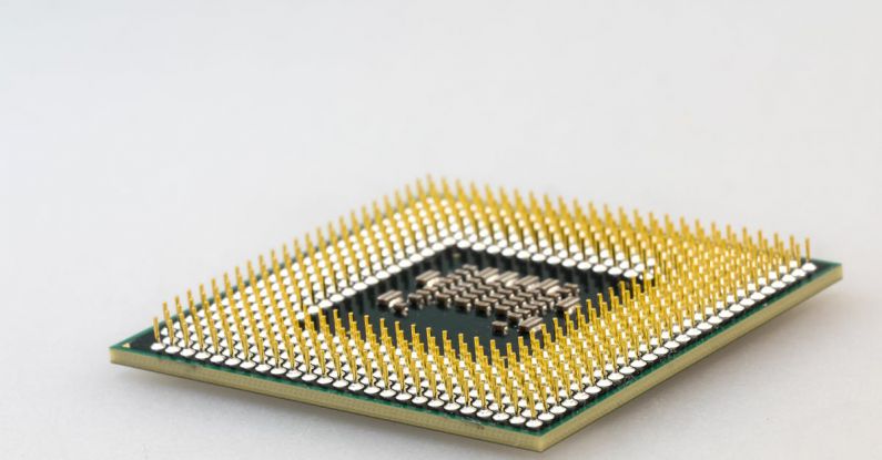 CPU - Brown and Green Computer Processor