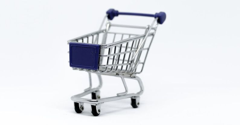 Shopping Cart - Gray Steel Shopping Cart