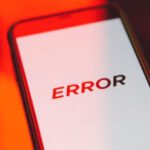 Error Screen - Black Smartphone Displaying Error