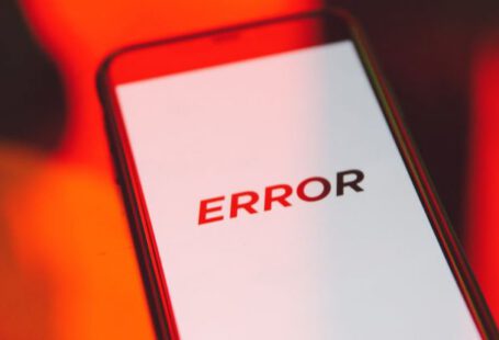 Error Screen - Black Smartphone Displaying Error